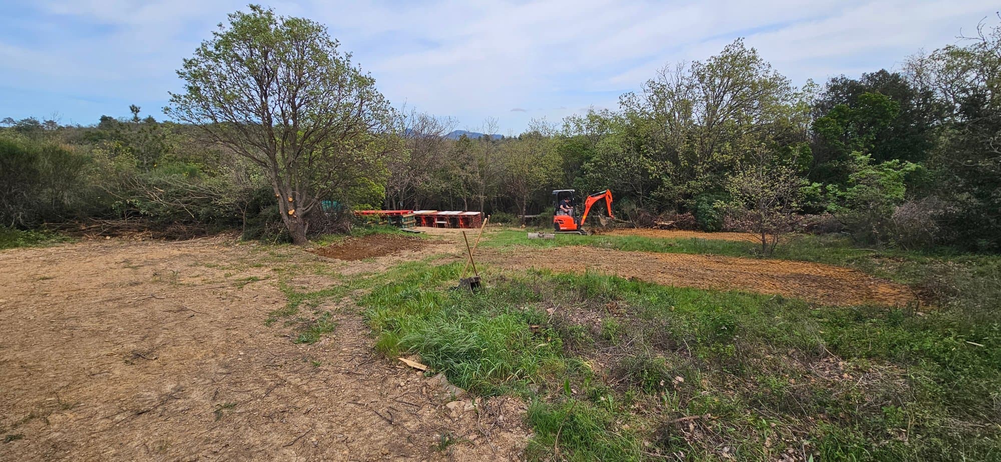 Travaux du terrain