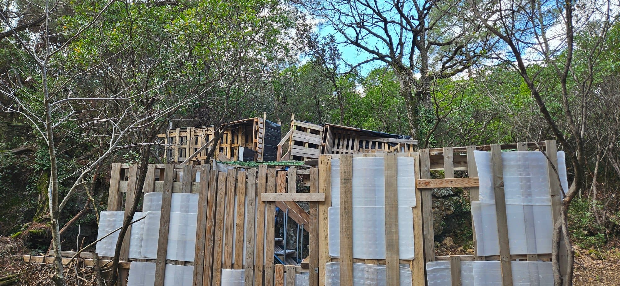Travaux du terrain