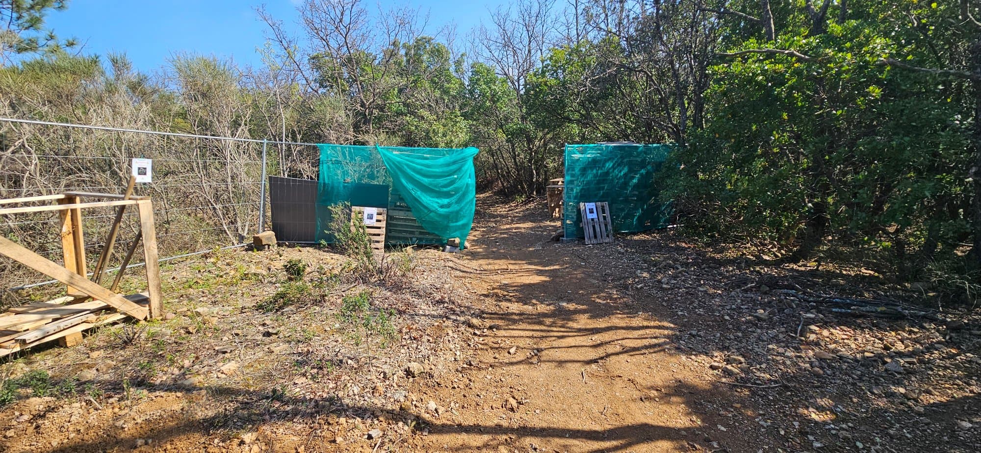 Travaux du terrain