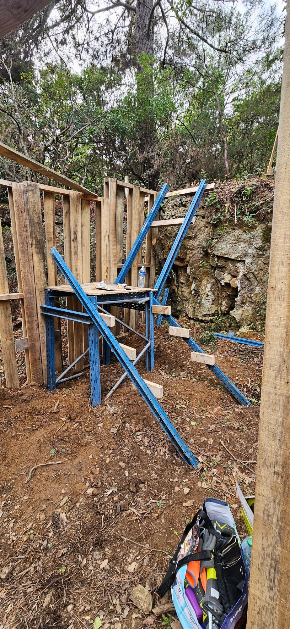 Travaux du terrain